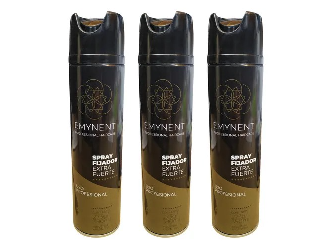 1 Spray Fijador Capilar Fijacion Extra Fuerte Emynent 390 Ml