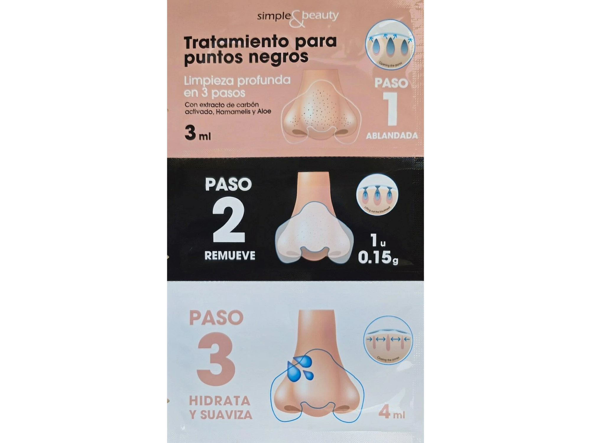 Tratamiento para remover puntos negros 3 pasos