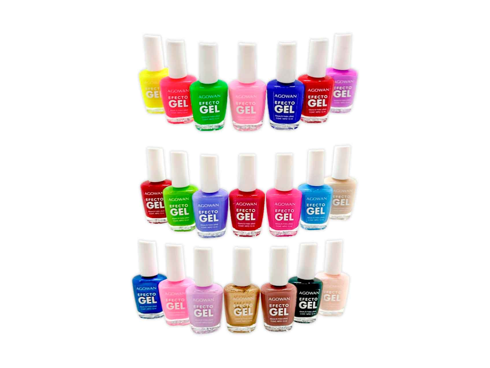 Esmalte AGO WAN de 12 ml Gel VARIEDAD (POR UNIDAD)