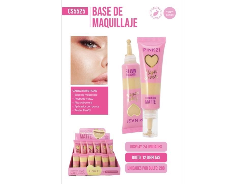 BASE DE MAQUILLAJES PINK21