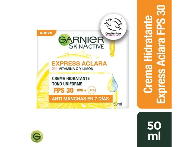 Garnier Skin Active Crema Hidratante FPS 30 Express Aclara