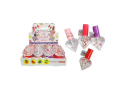 LIP GLOSS TRANSPARENTE CON FRUTAS CORAZON PINK 21