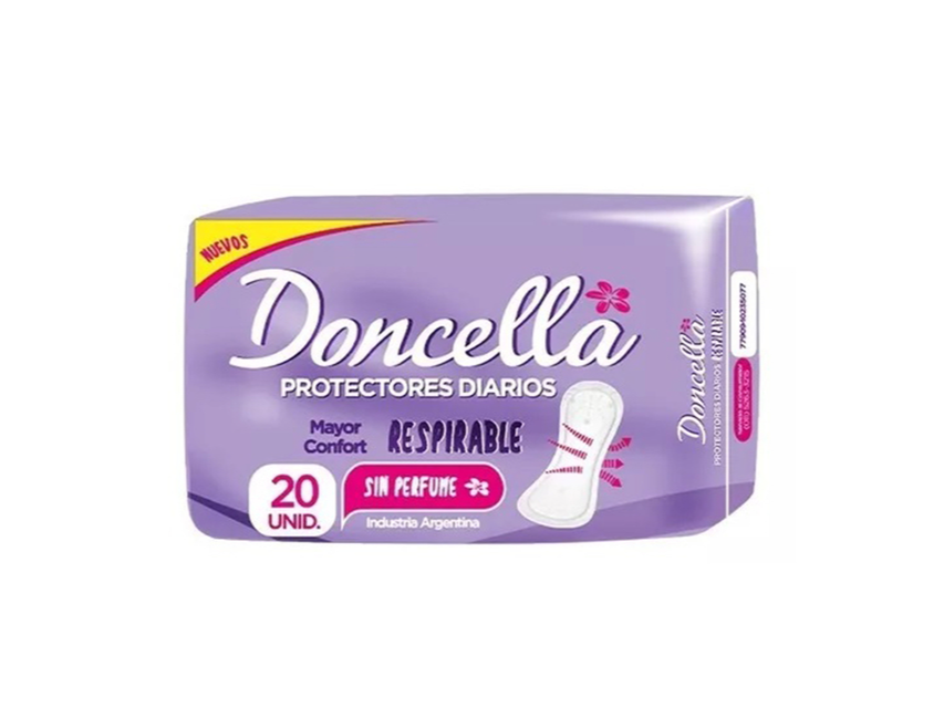 DONCELLA PROTECTOR DIARIO MAYOR CONFORT RESPIRABLE SIN PERFUME