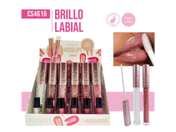 GLOSS BRILLO LABIAL COLOR Y GLITTER "KISS LIPS" PINK21