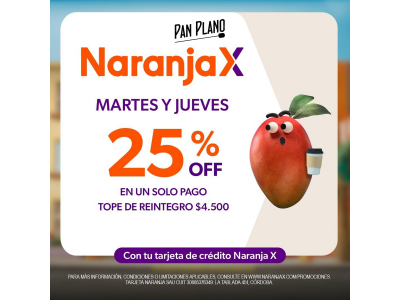 Tarjeta naranja 25% off