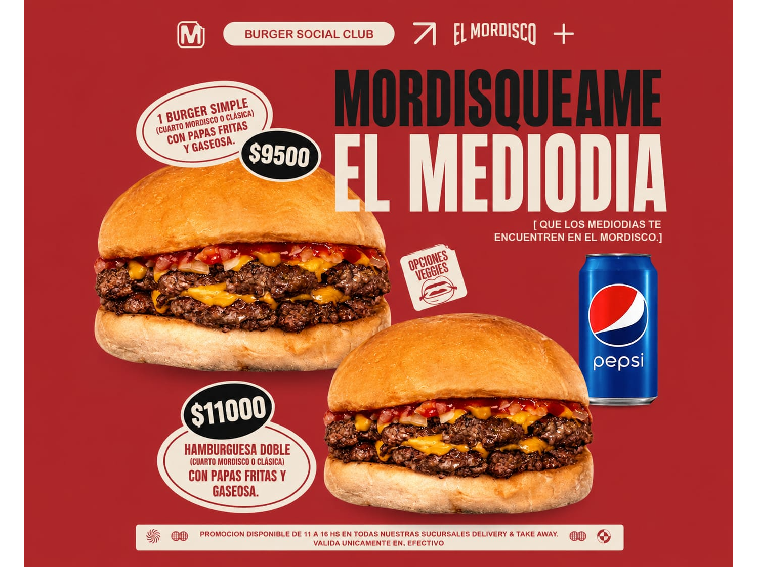 PROMO DEL MEDIODIA: ¡BURGUER!