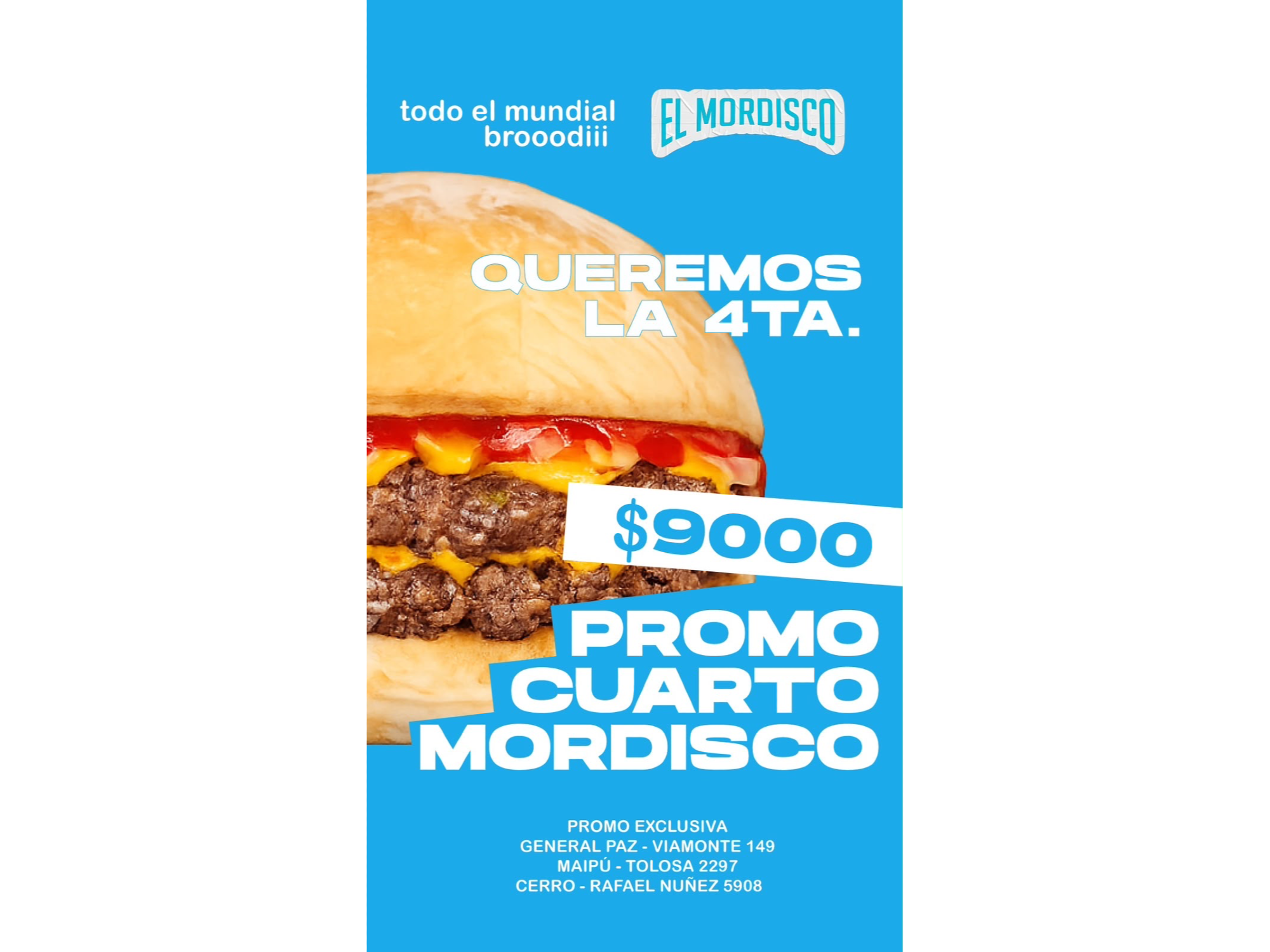 ¡PROMO CUARTO MORDISCO DOBLE MUNDIAL!