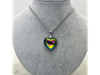 Collar corazón tornasol