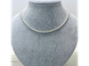 Collar chocker acero blanco