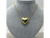 Collar corazón inflado dorado