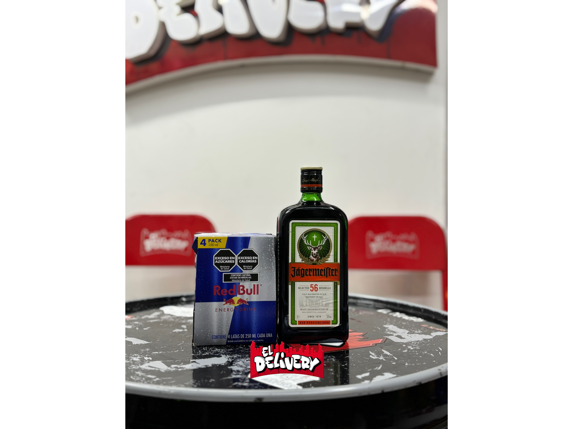 Jagermeister + 4 Red Bull