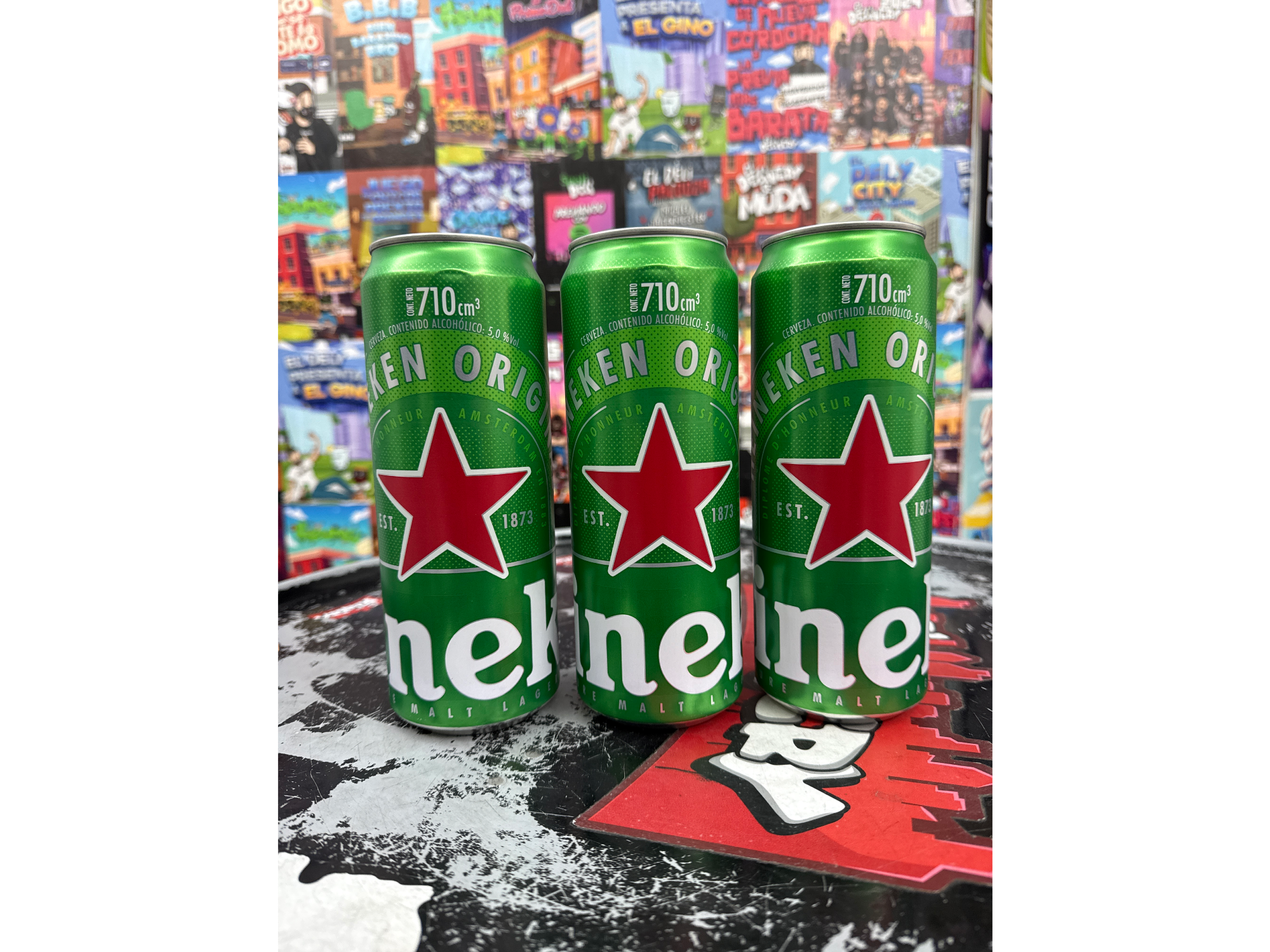 3 Latón Heineken 710ml