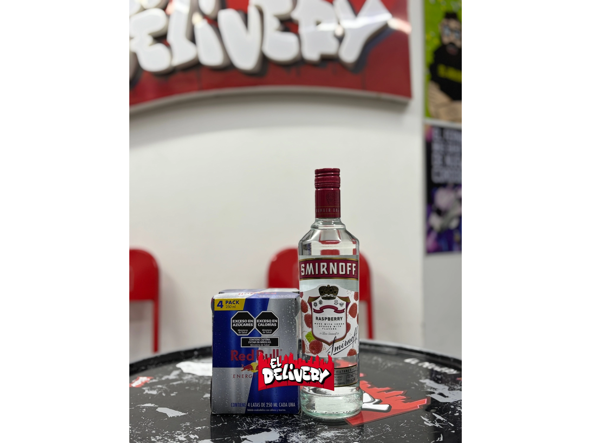 Smirnoff Saborizado + 4 Red Bull 250cc