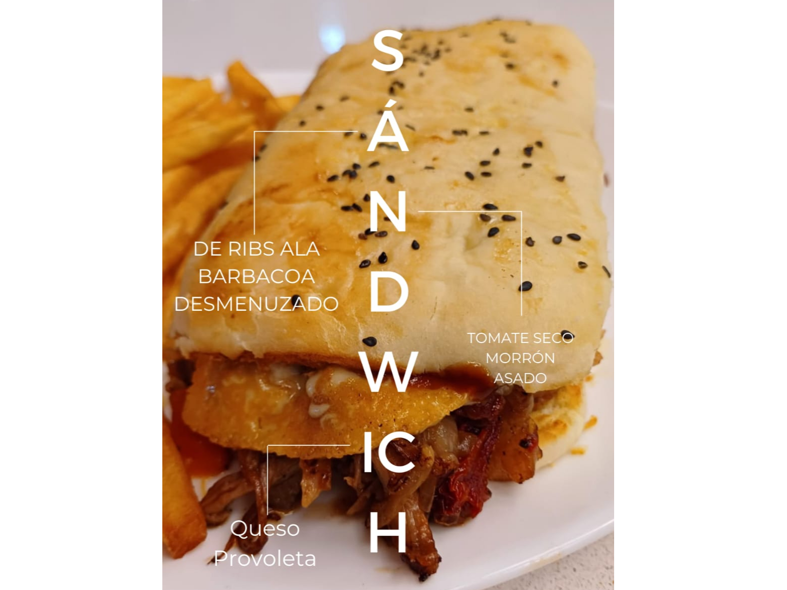SANDWICH DE RIBS A LA BARBACOA