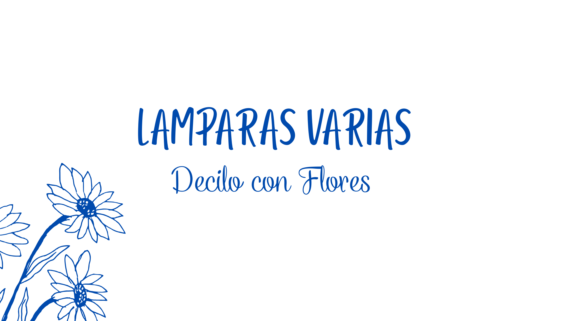 LAMPARAS VARIAS