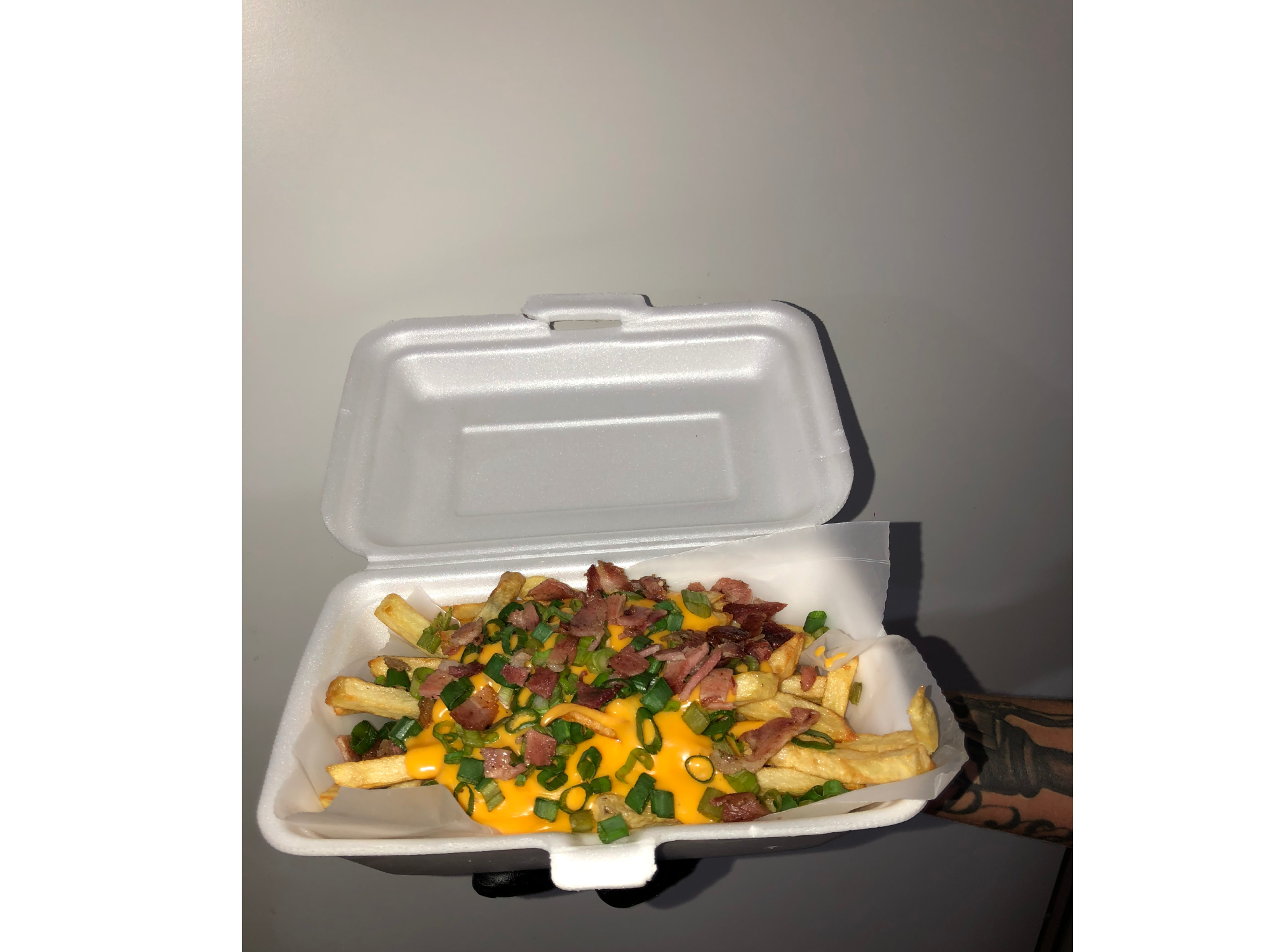 Papas con cheddar