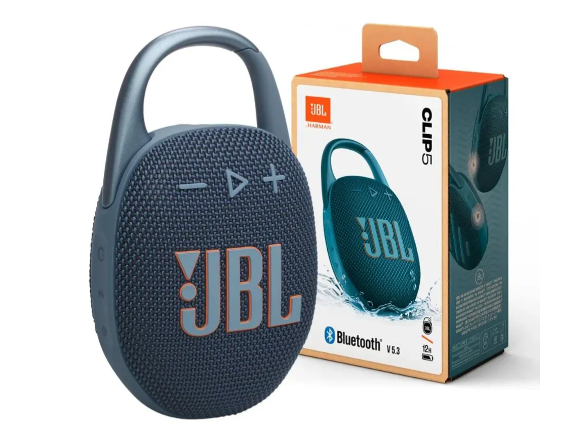 Parlante JBL Clip 5 Bluetooth 7W – Portátil - Azul