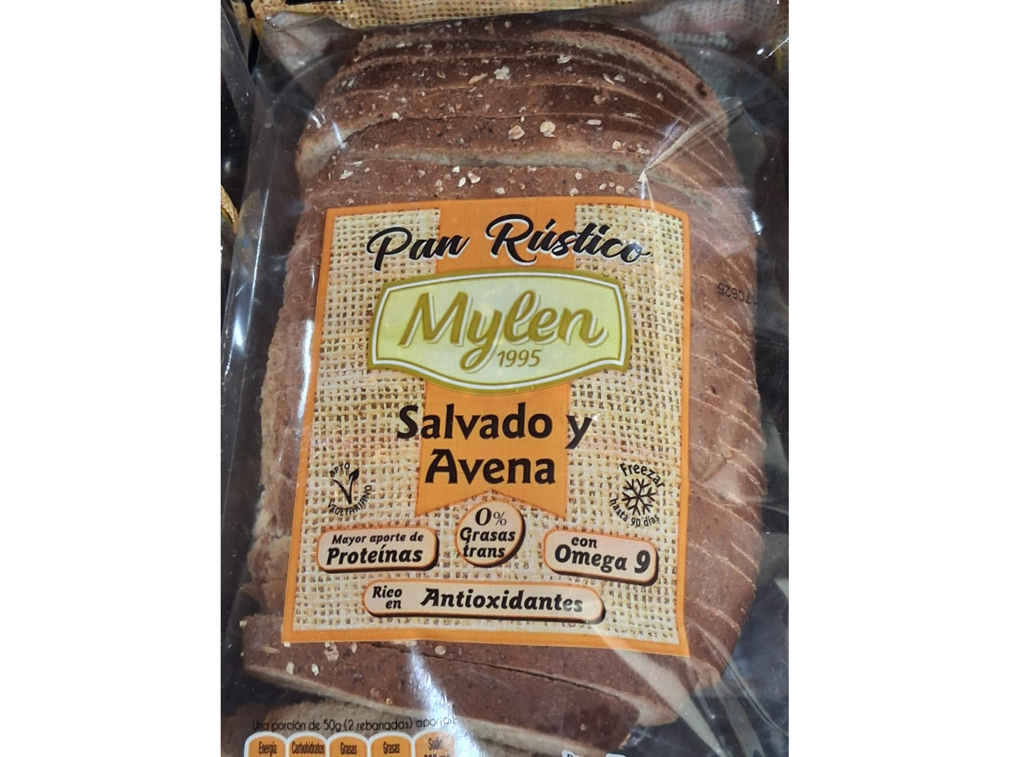 Pan rústico salvado y avena Mylen