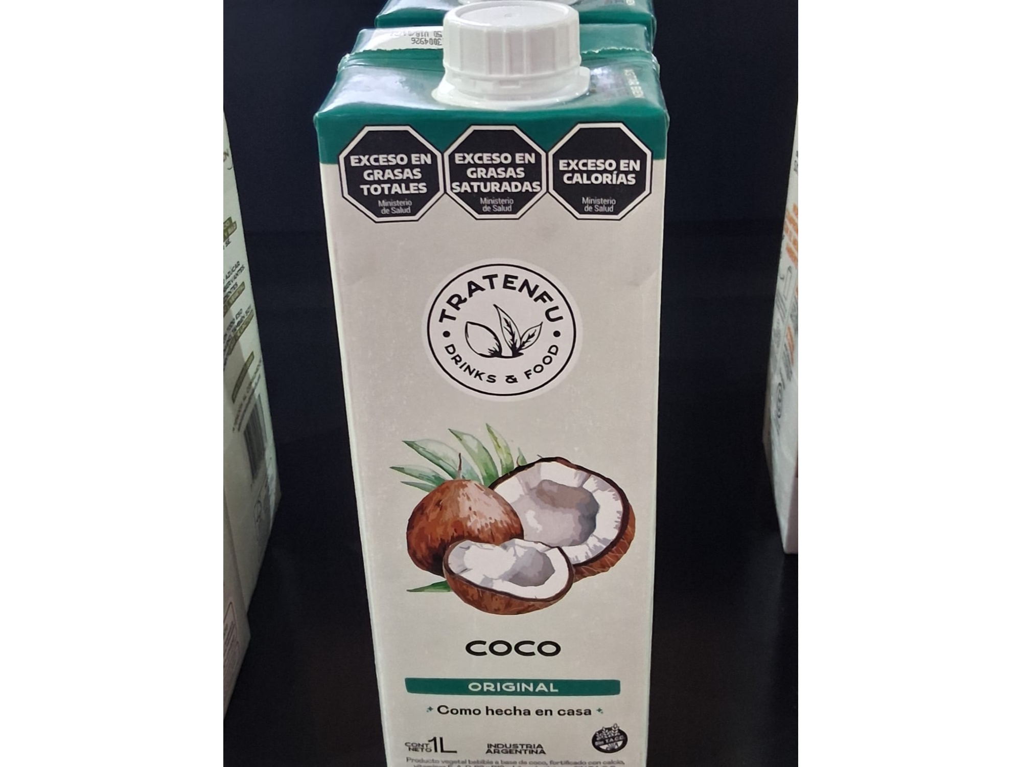 Leche de coco Tratenfu sin tacc sin azúcar