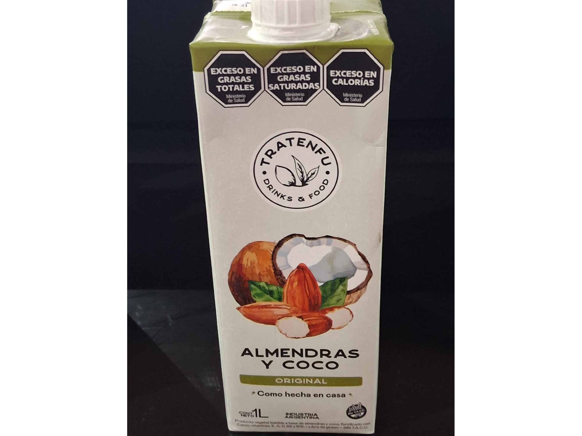 Leche de almendras y coco Tratenfu sin tacc