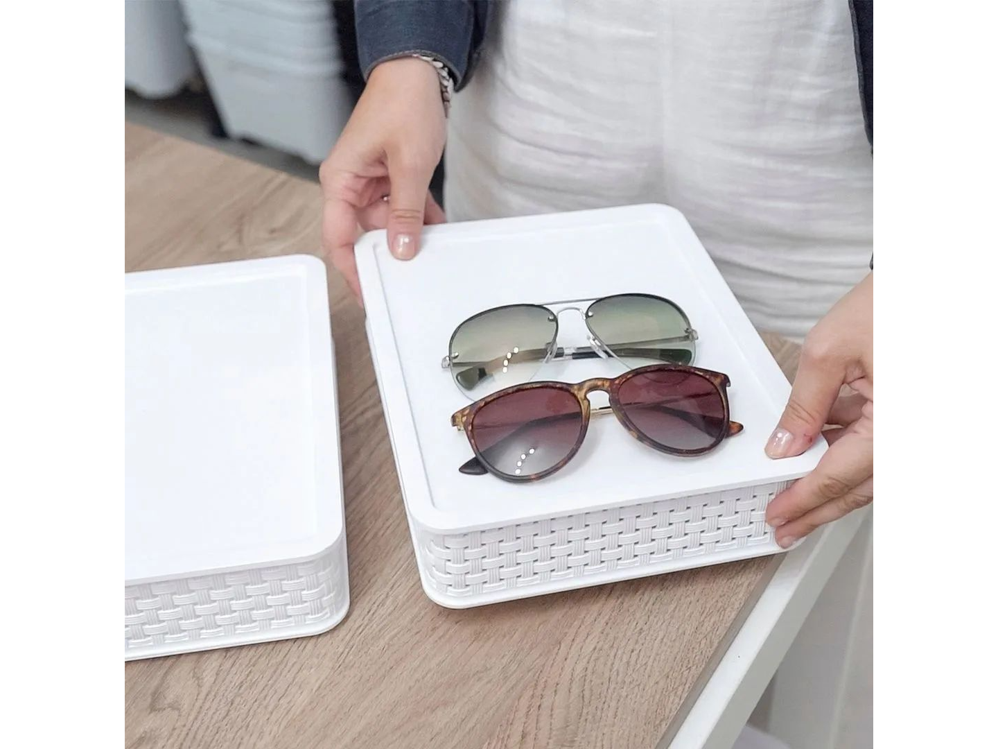 CESTO RATAN MINI 824 CON TAPA (ART.1835)