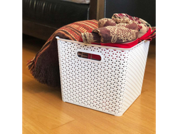 CESTO RATAN CUADRADO S/TAPA 32.6X32.6X28 CM (Art.826)