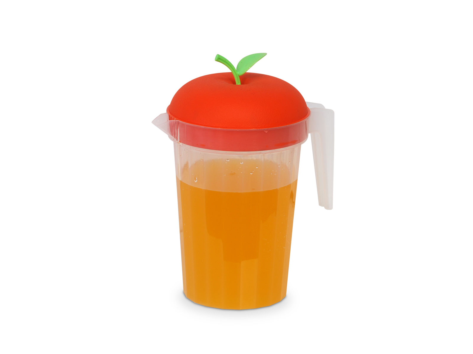 Jarra facetada con tapa naranja 2 L – Art. 7206