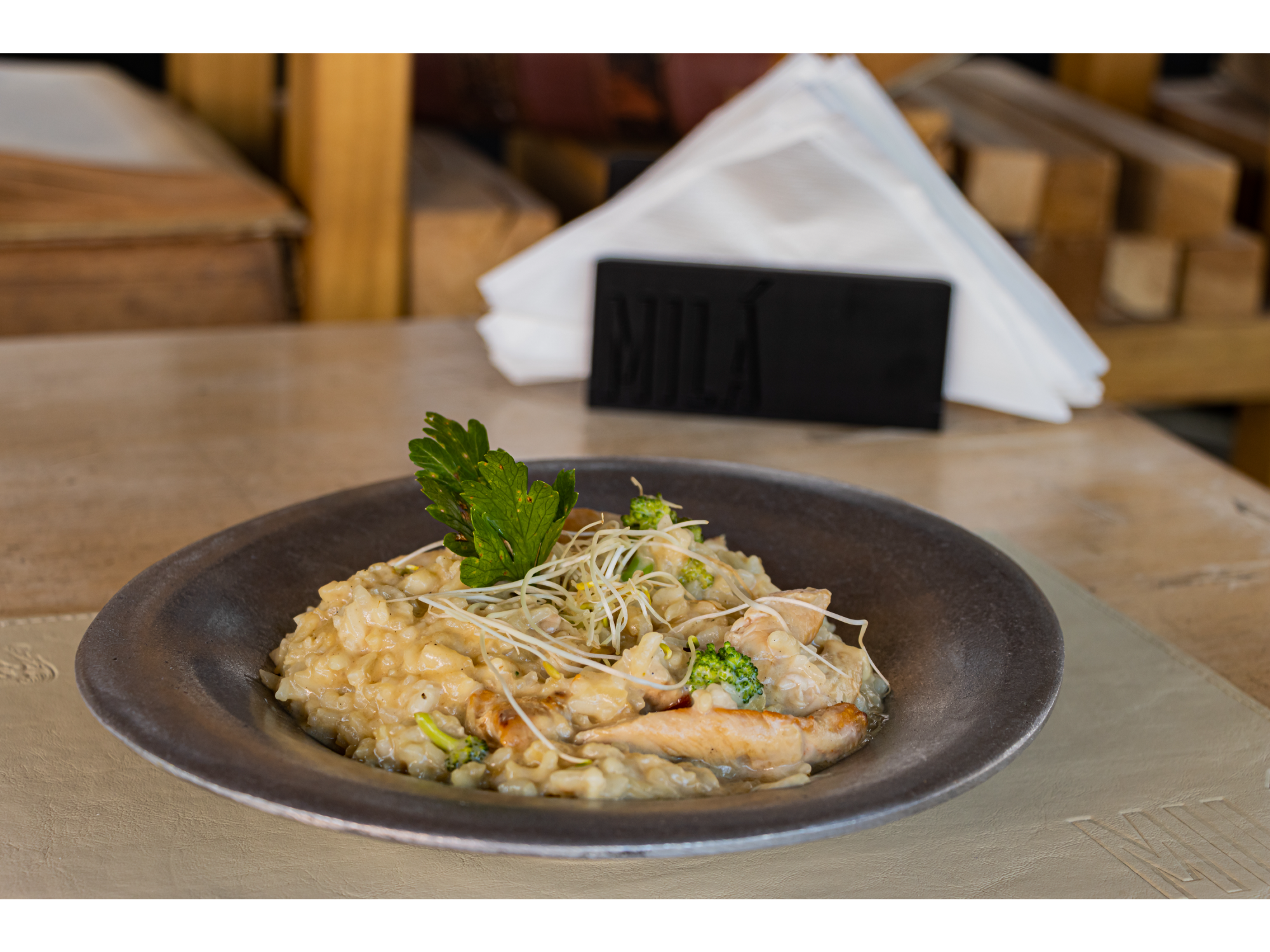 Risotto de Pollo y Brócoli al curry