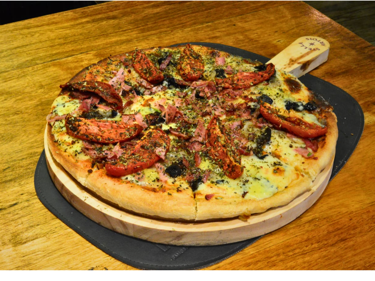 Champignon, panceta y roquefort