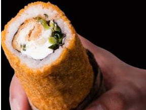 Kanicama tempura  queso cebollín