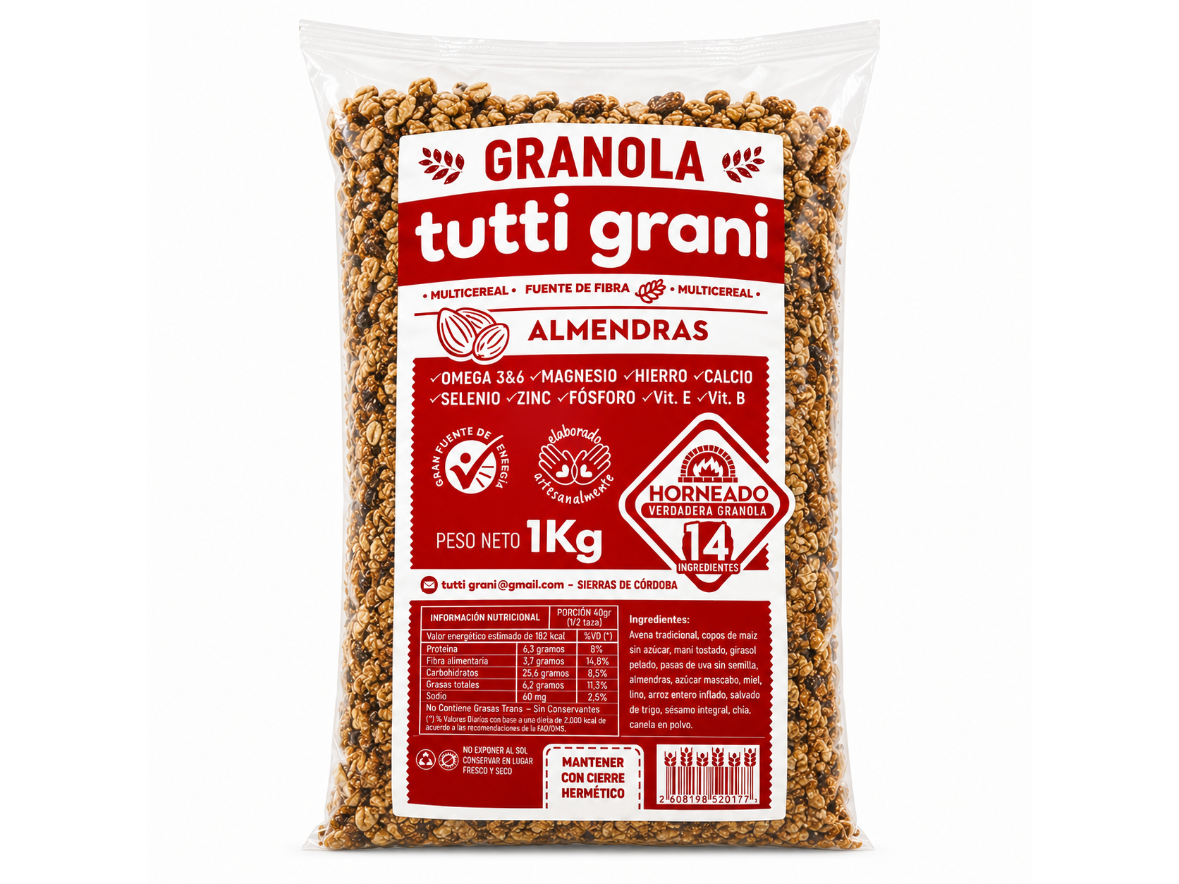 Granola Almendras  TUTTI GRANI