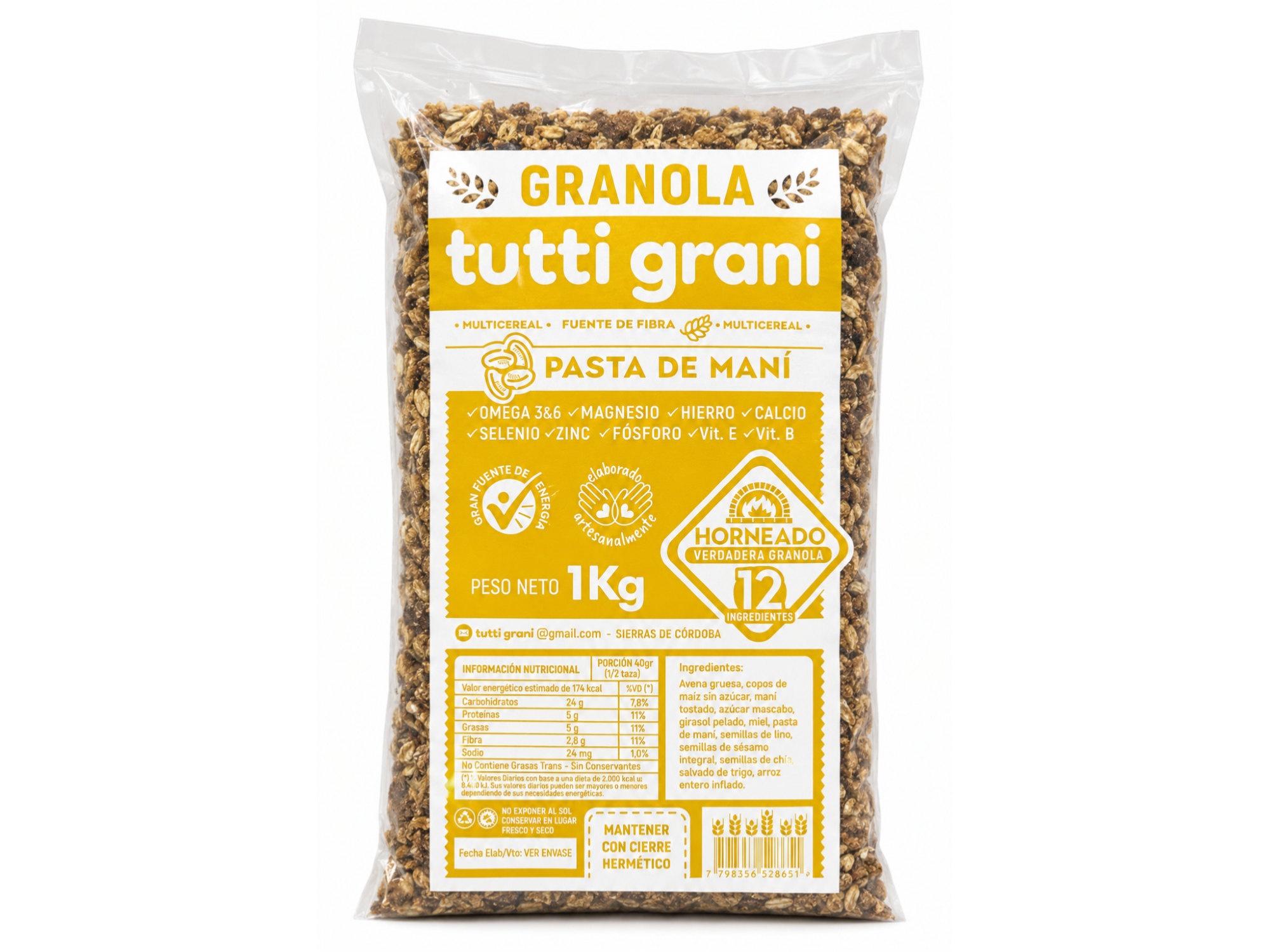 Granola Pasta de mani  TUTTI GRANI