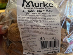 Murke Galletas Integrales Dulces Algarroba y Maní
