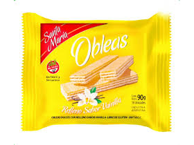 Santa Maria Obleas Rellenas Sabor Vainilla