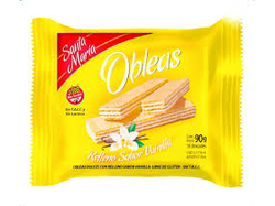 Santa Maria Obleas Rellenas Sabor Vainilla