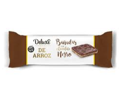 Deluxe Galletas de Arroz con Baño de Chocolate Negro