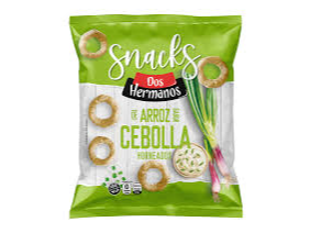Dos Hermanos Snacks de Arroz Sabor Aros de Cebolla