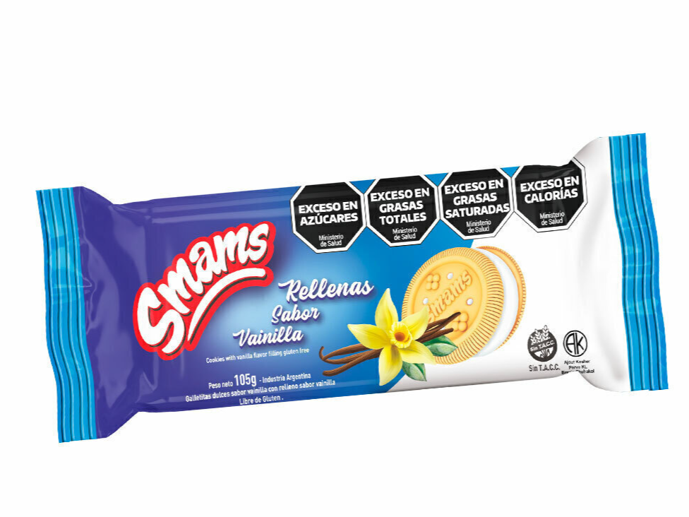 Smams Galletas Rellenas con Crema de Vainilla