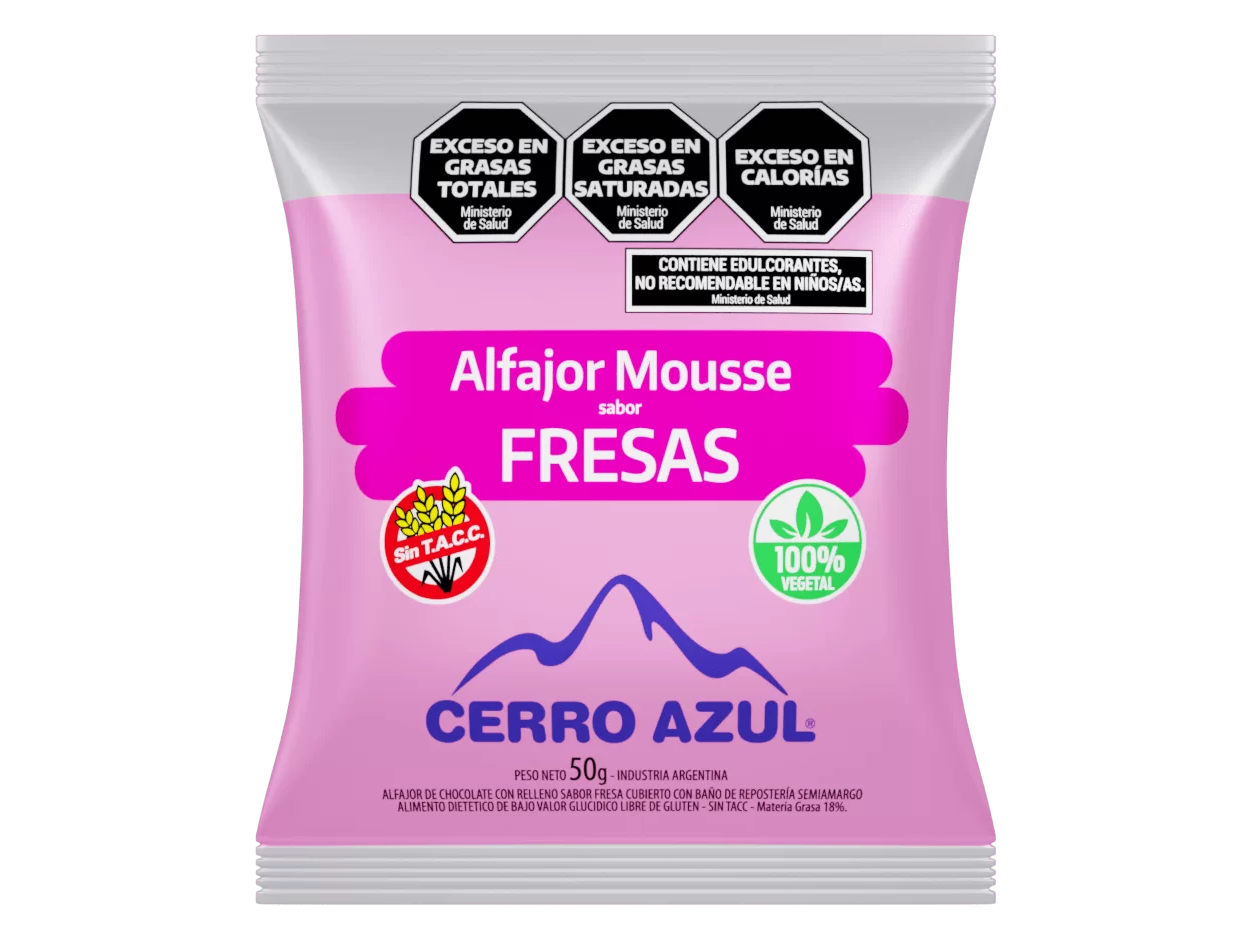 Cerro Azul Alfajor Mousse de Fresas