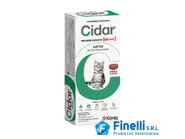 CIDAR comprimidos 1kg a 3kg / 2 MESES