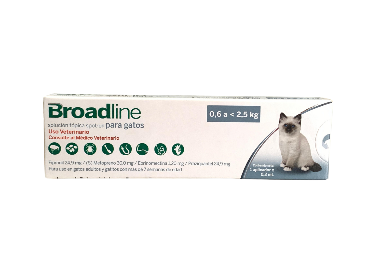 Pipeta Broadline cachorros - 0,6 kg a 2,5 kg