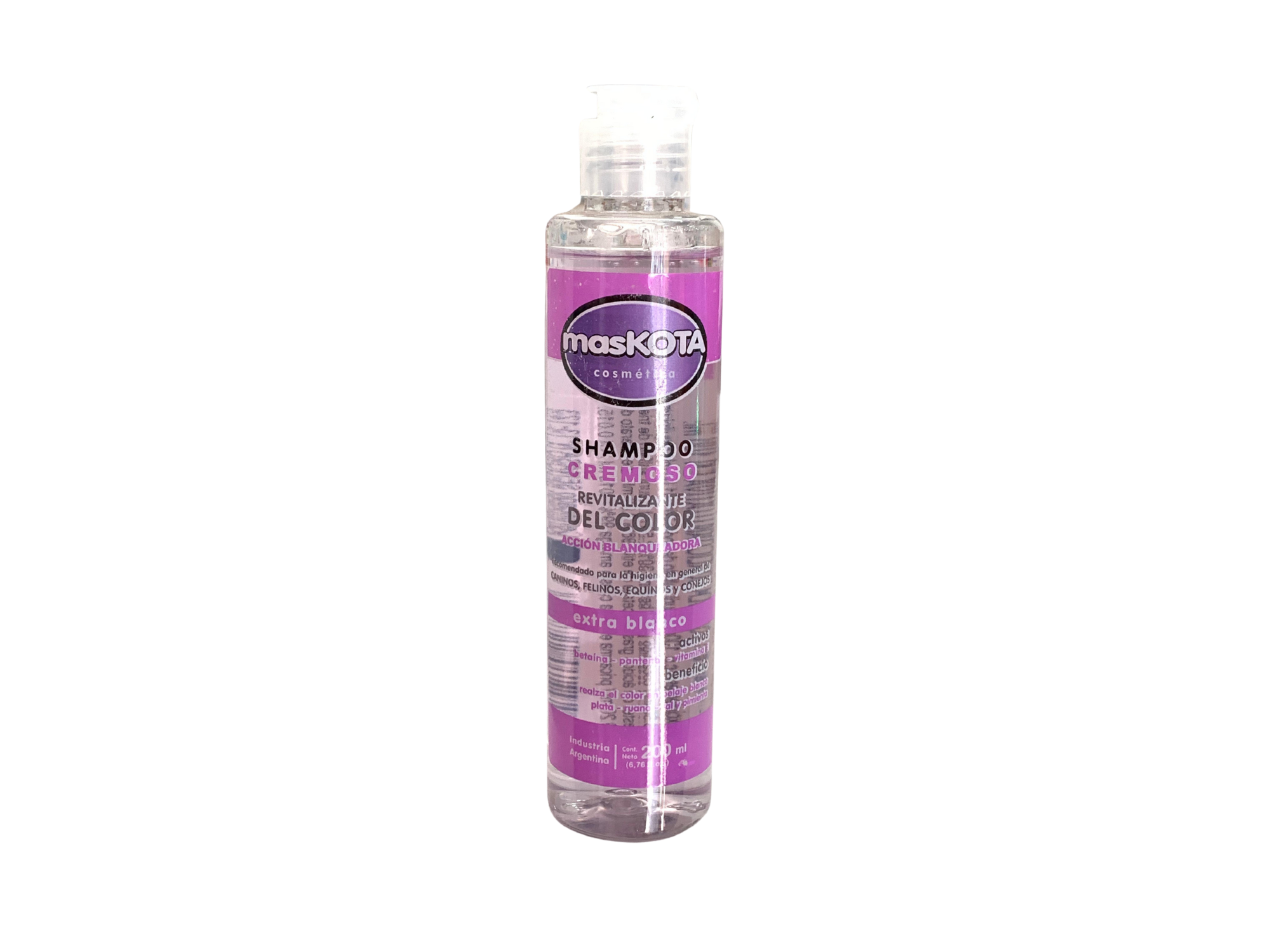 Shampoo maskotas revitalizante de color - extra blanco (x200ml)