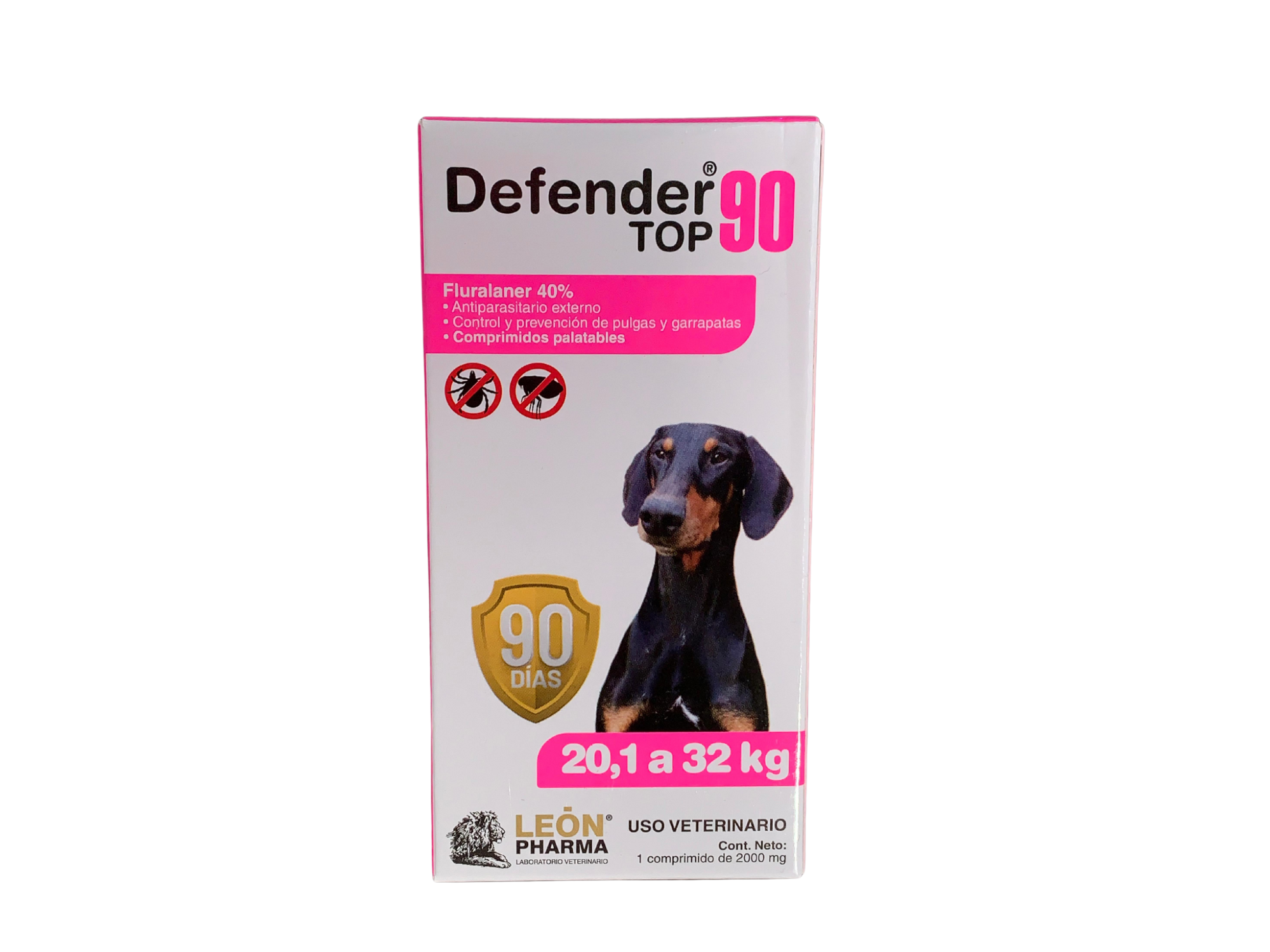 Defender top de 20 kg a 32 kg - comprimidos
