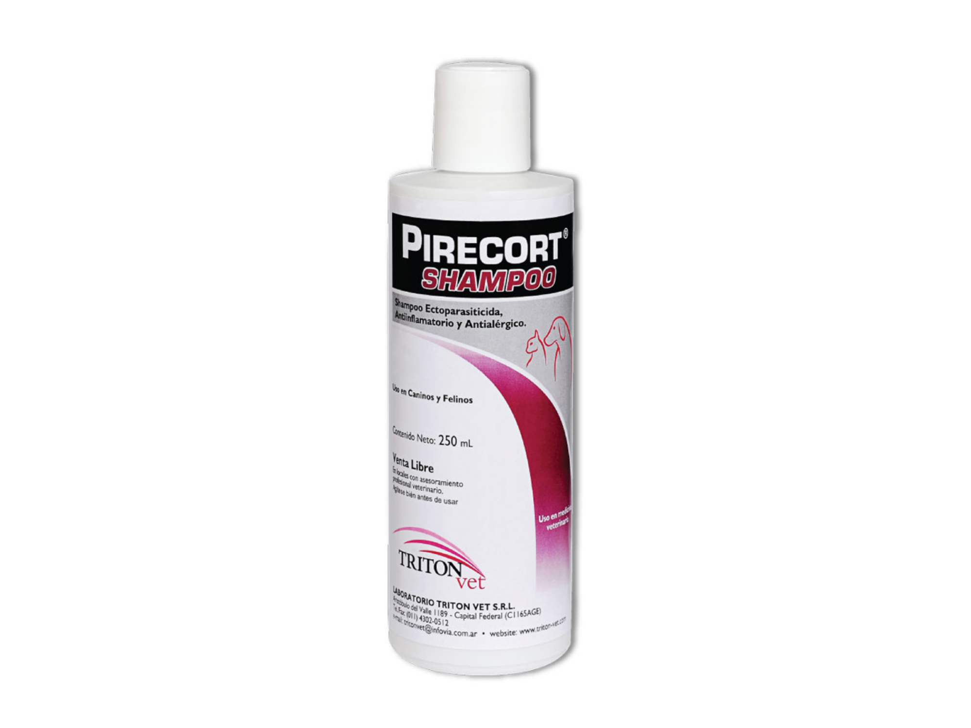 Shampoo pirecort para perros