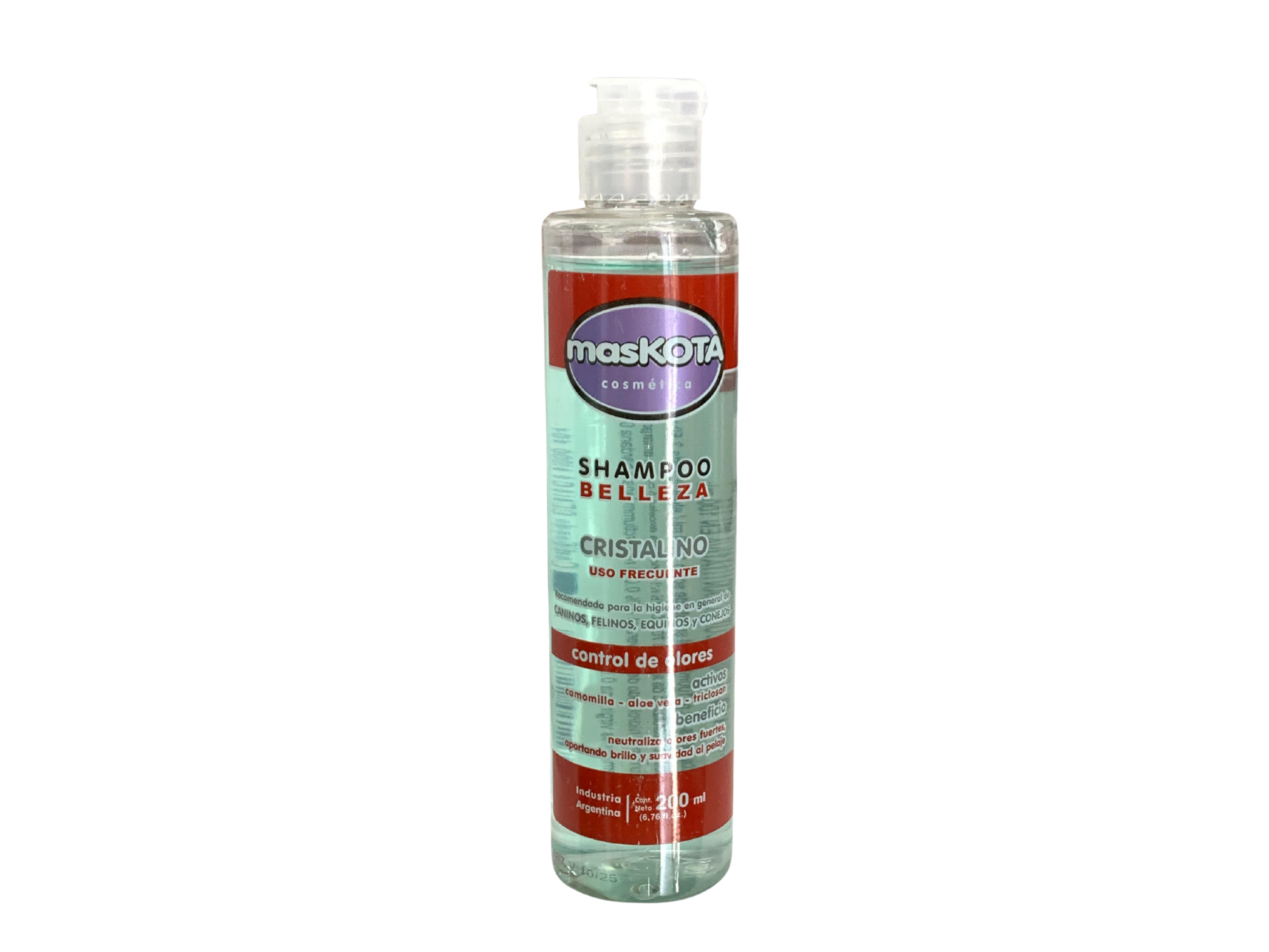 Shampoo maskotas cristalino- control de olores ( x 200ml)