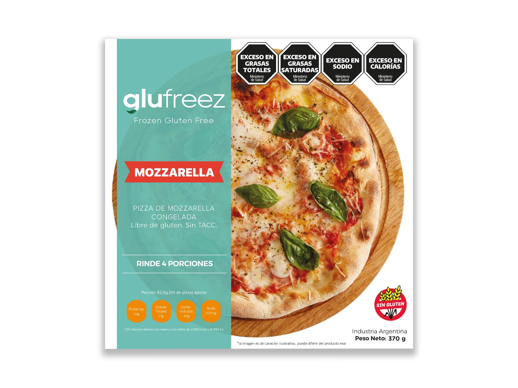 Pizza de muzzarella s/TACC