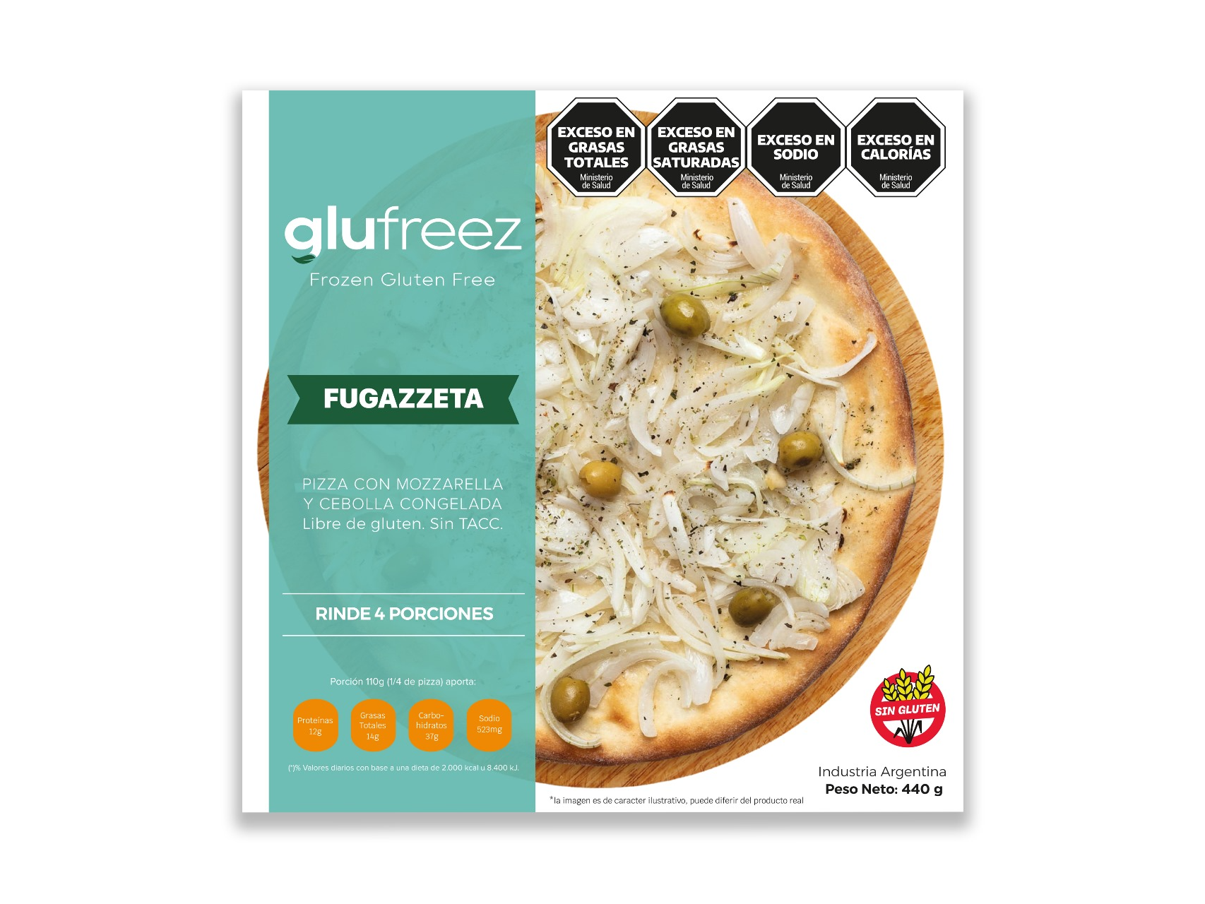 Pizza de fugazzeta s/TACC