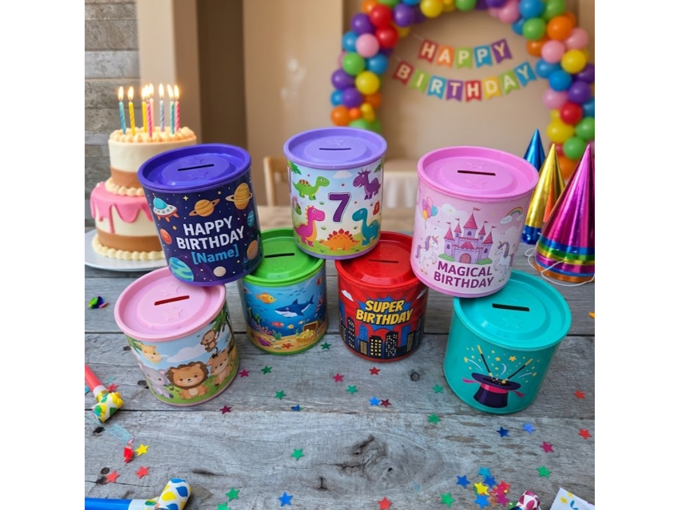 10 Alcancías Plastica Personalizadas