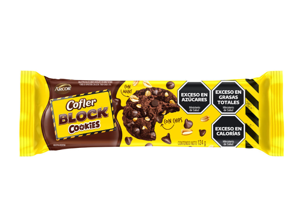Galletas cofler c/chips  block 120gr