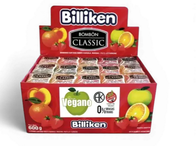 Bombones billiken Frutales x60u